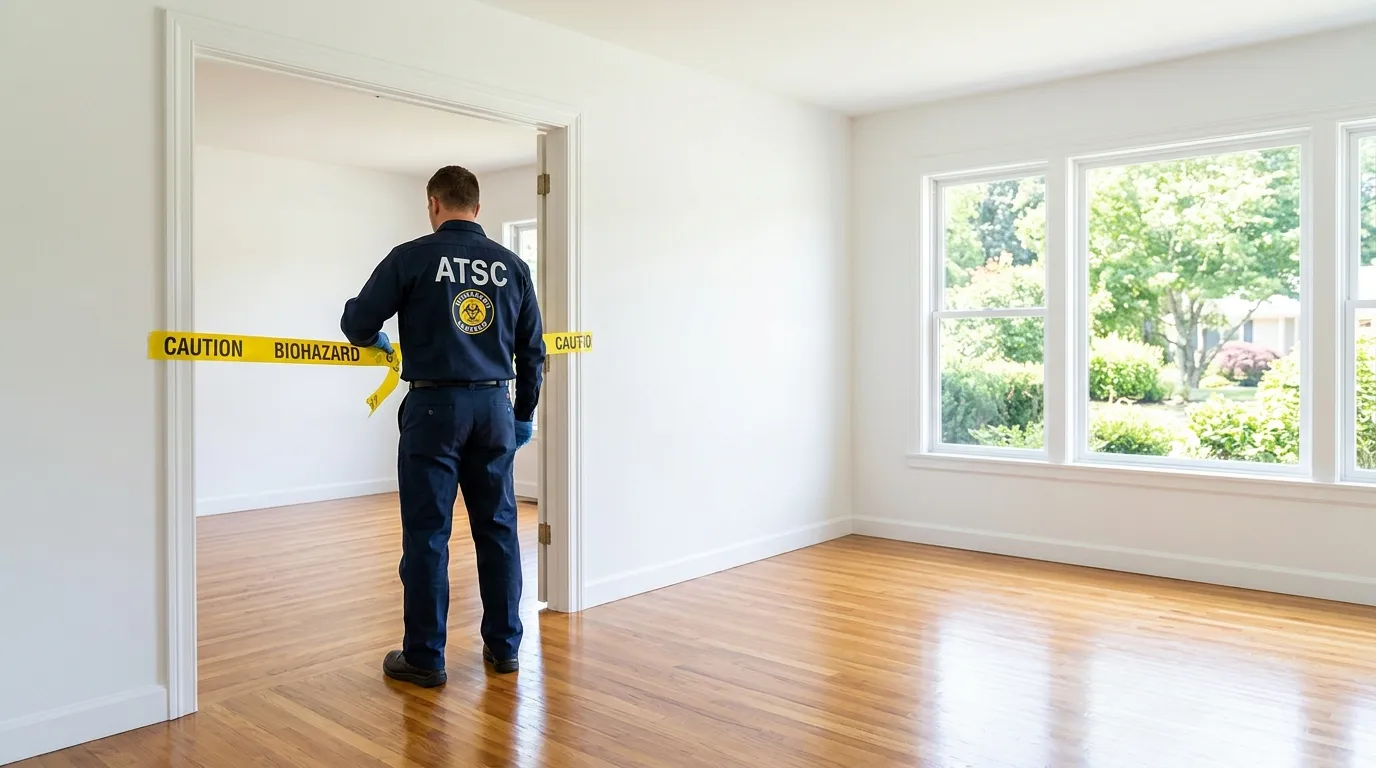 Certified biohazard cleanup crew performing Crime Scene Cleanup in Norwalk