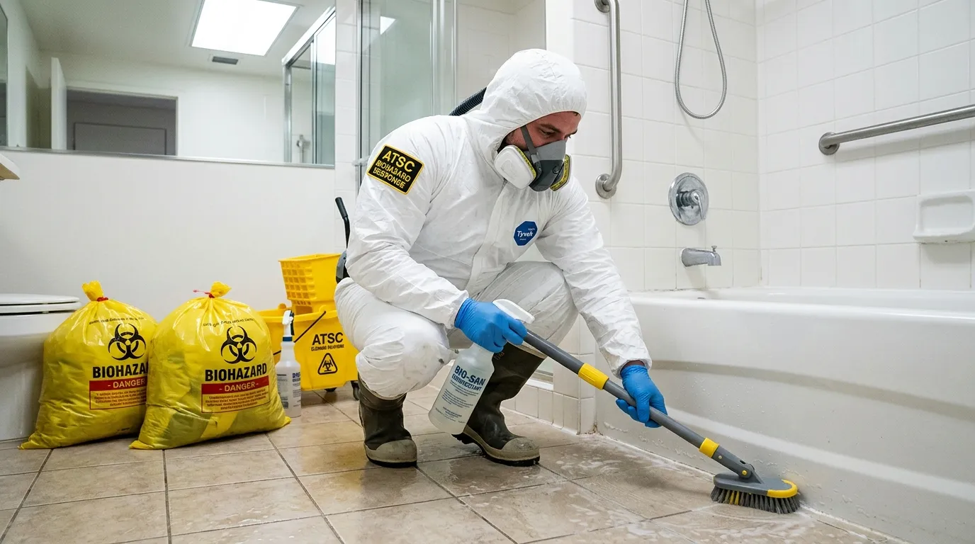 Decontamination equipment deployed for Blood Cleanup in Norwalk